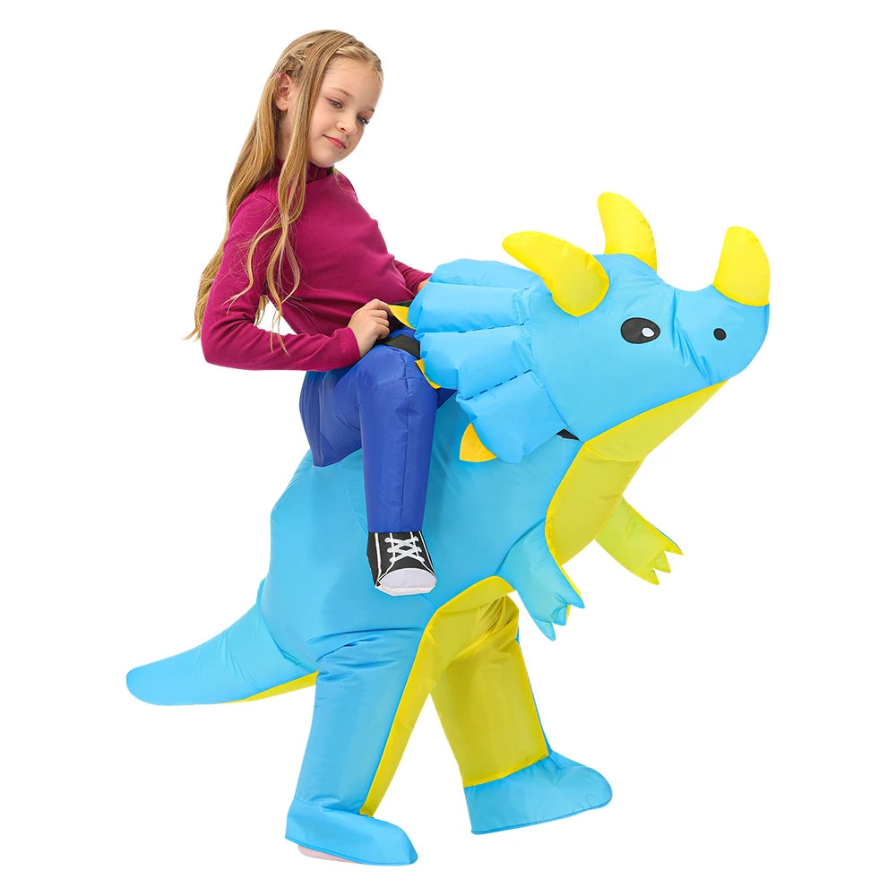 Kids Child Dinosaur Inflatable Costume Anime Purim Halloween Christmas Party Cosplay Costumes Dress Suits for Boys Girls