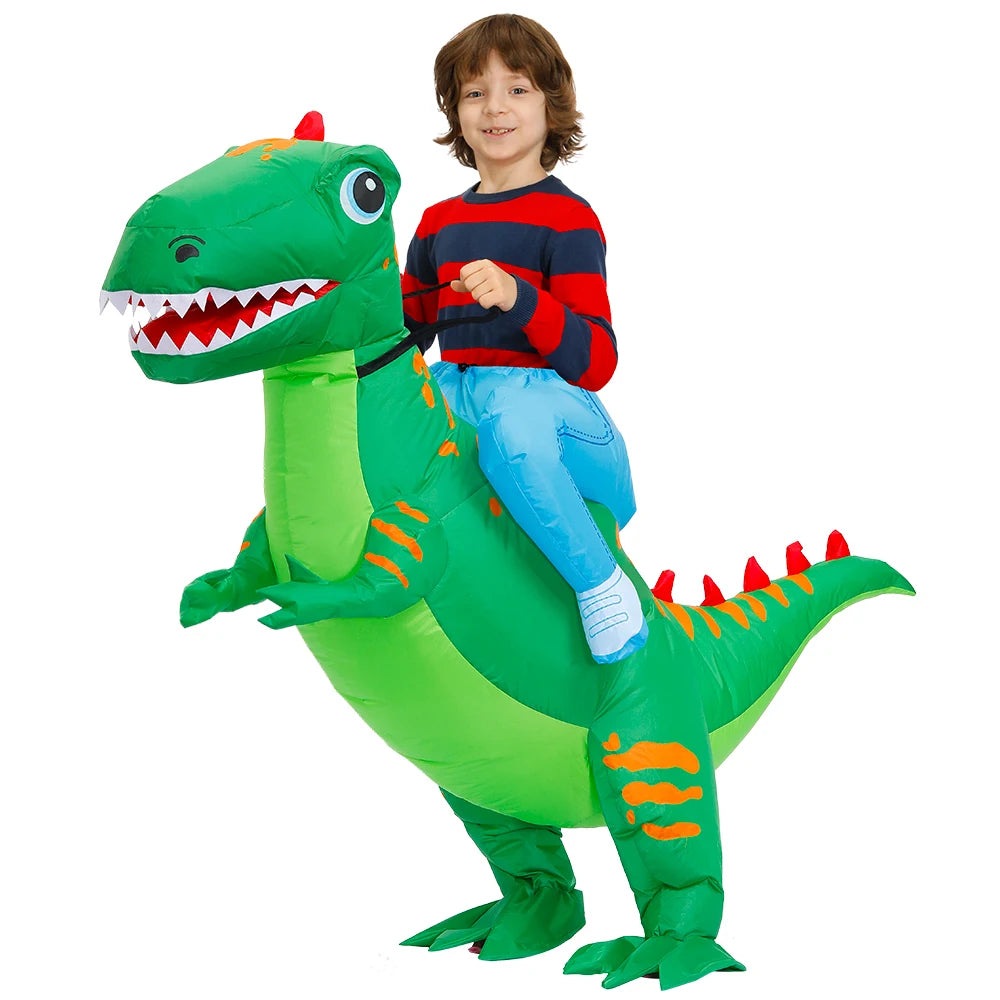 Kids Child Dinosaur Inflatable Costume Anime Purim Halloween Christmas Party Cosplay Costumes Dress Suits for Boys Girls