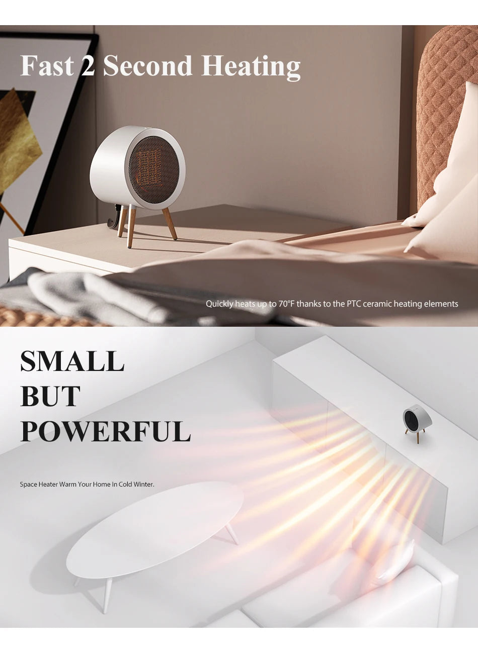 GAIATOP Heater For Home Electric Fan Heater Home Heaters Energy Saving Bedroom Heating For Office Space Heater Heater Portable
