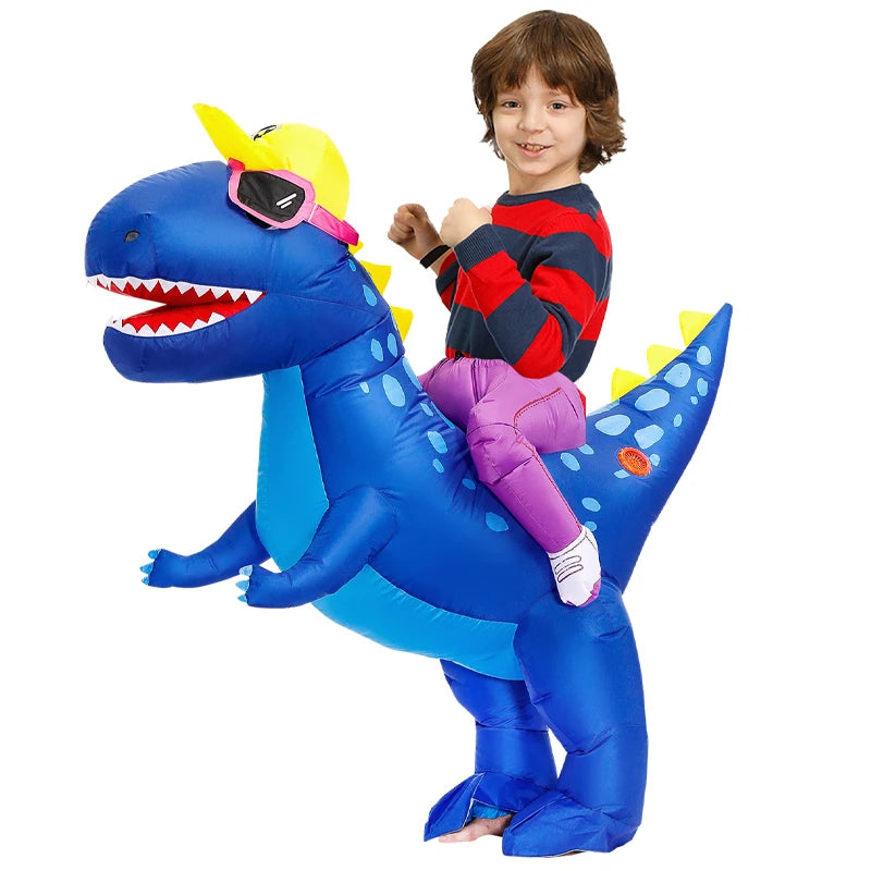 Kids Child Dinosaur Inflatable Costume Anime Purim Halloween Christmas Party Cosplay Costumes Dress Suits for Boys Girls