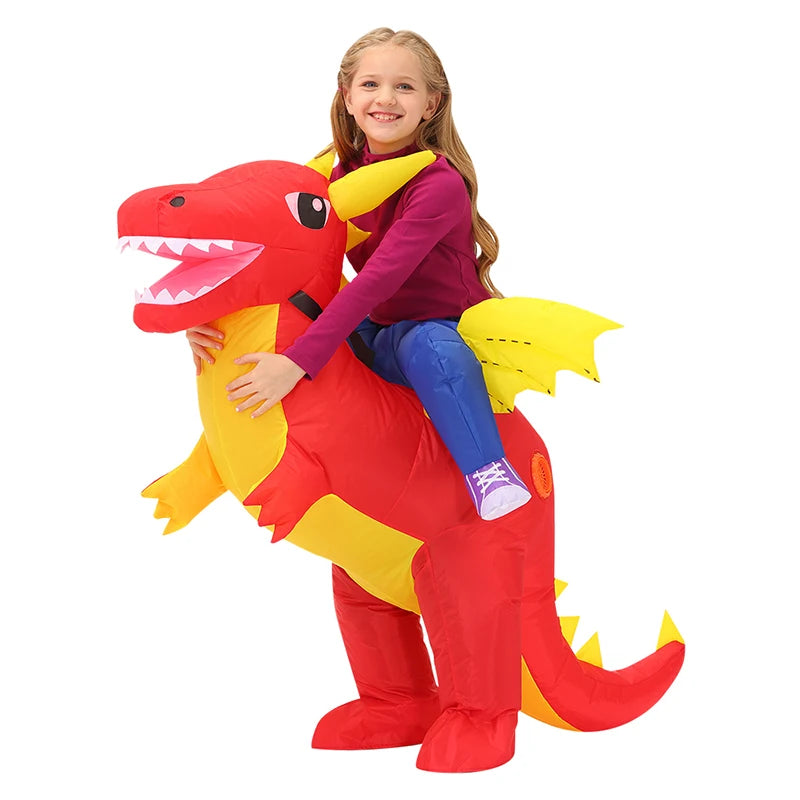 Kids Child Dinosaur Inflatable Costume Anime Purim Halloween Christmas Party Cosplay Costumes Dress Suits for Boys Girls