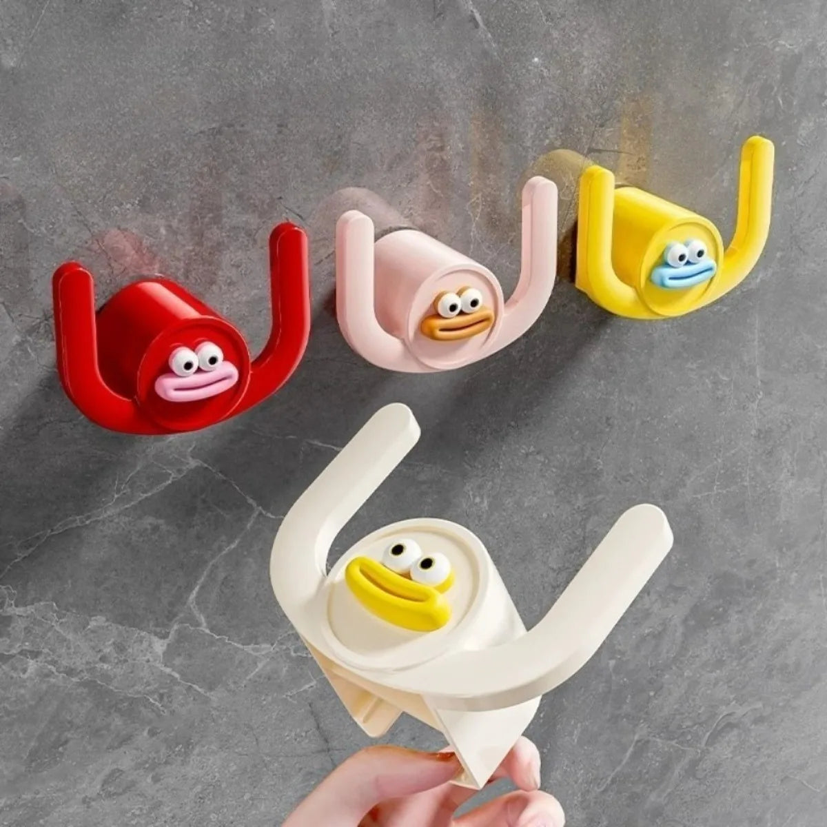 Bathroom Shelves Hanging Slippers Rack Cute Big Mouth No Drill Shoe Organizer Bathroom Wall Mount Multifunctional Storage Shelf