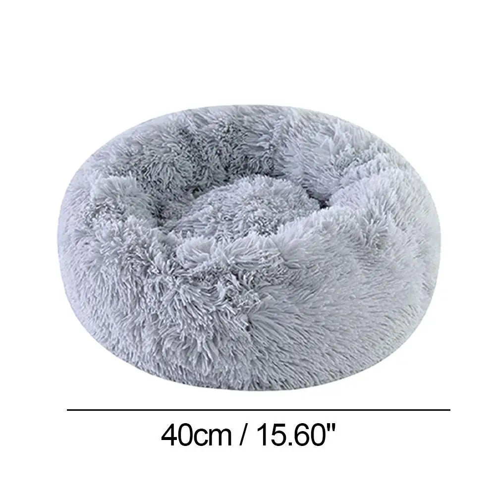 Home Plush Pet Nest Winter Cat Nest Dog Nest Warm Detachable and Washable Round Cat Nest Pet Bed Seasonal Universal Decoration