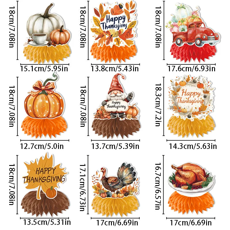 Paper Autumn Theme Flag String Thanksgiving Maple Leaf Pumpkin Banner Letters To Pull Flag Birthday Party Setup Happy Birthday