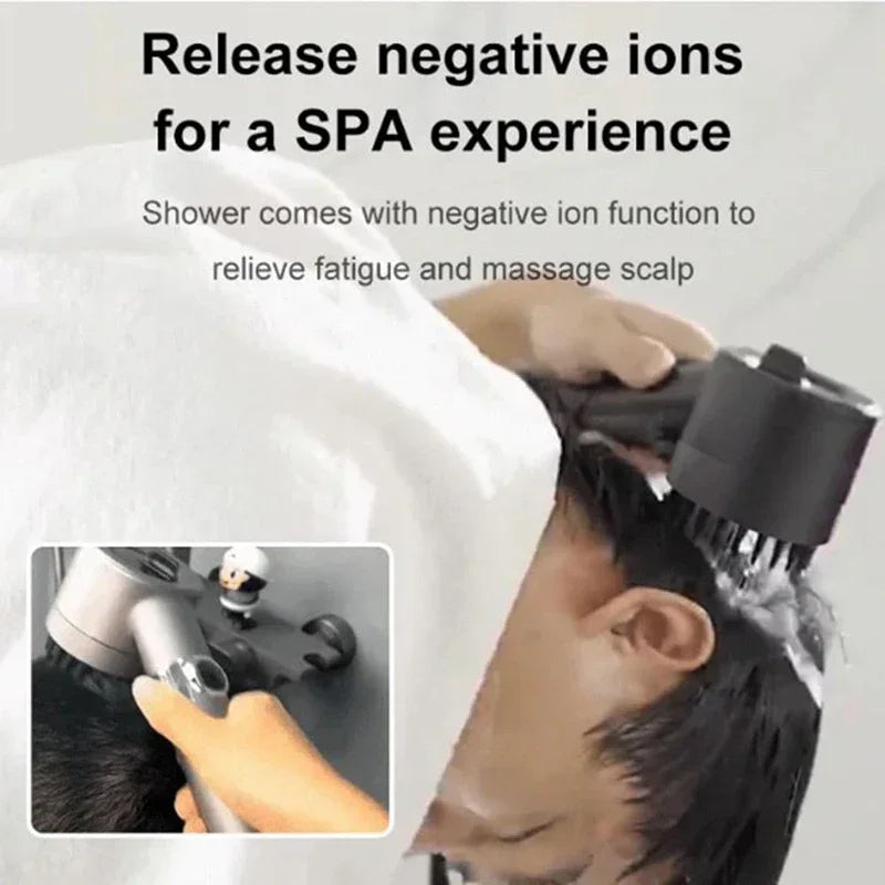 Shower Head with Filter High Pressure Shower Knobs Showers Head One-Key Stop Water Massage Shower System Bathroom Accessories