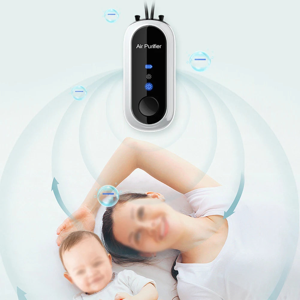 Portable Negative Ion Mini Air Purifier Fresher Hanging Negative Ions Purify Air Machine 780mAh Convenient Purify Air Anywhere