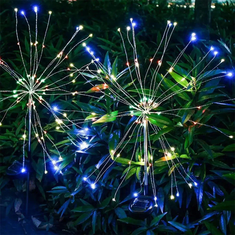 Solar Fireworks Light 90/150 LED Waterproof Garden 8 Modes Fairy String Lamp Christmas Solar Light For Outdoor Holiday Decor