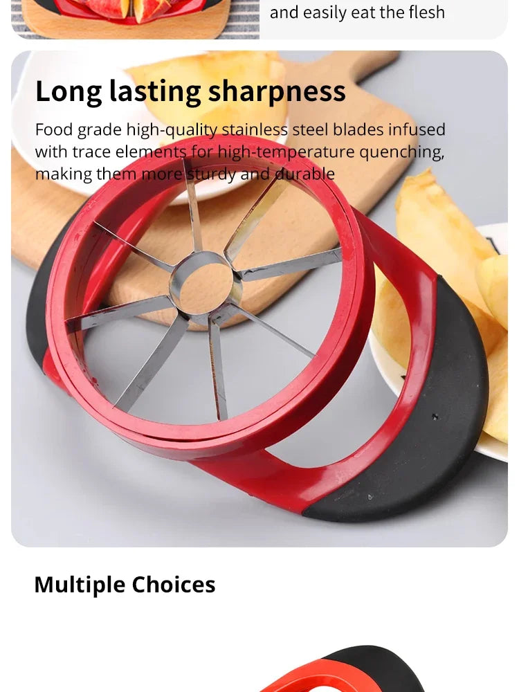 Stainless Steel Apple Slicer & Corer, Super Sharp Apple Cutter Peeler, Multifunctional Kitchen Tool for Fruit Cutting