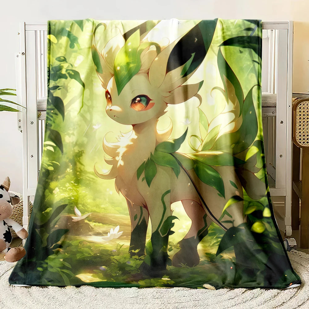 Pok É Mon Themed Printed Flannel Blanket for Bedrooms, Living Rooms, Sofas Blankets, Offices, Lunch Breaks, Picnics, Etc