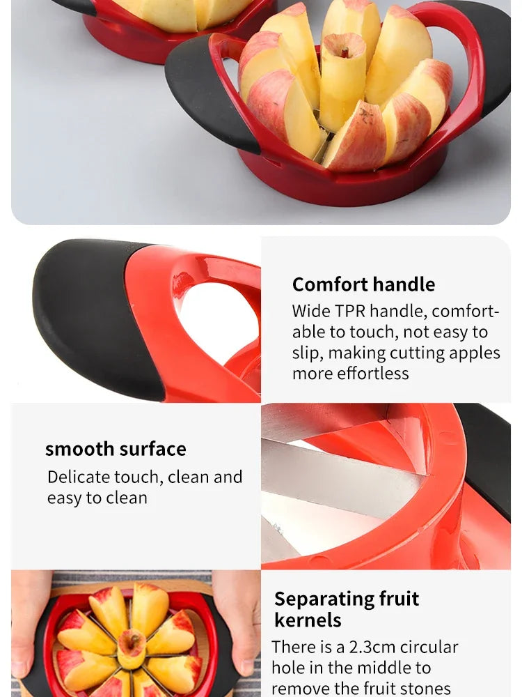 Stainless Steel Apple Slicer & Corer, Super Sharp Apple Cutter Peeler, Multifunctional Kitchen Tool for Fruit Cutting