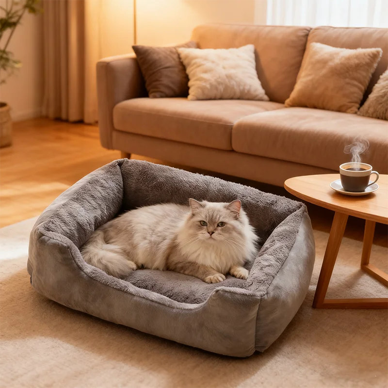 Cat nest in winter warm deep sleep in winter pet small dog dog kennel four seasons universal cat supplies sleeping pad