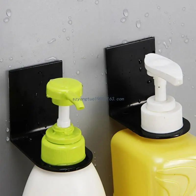 Hanger Wall Sticker Shower Gel Bottle Holder Shampoo Hand Soap Hook Holder Liquid Soap Holder for Kitchen Bathroom