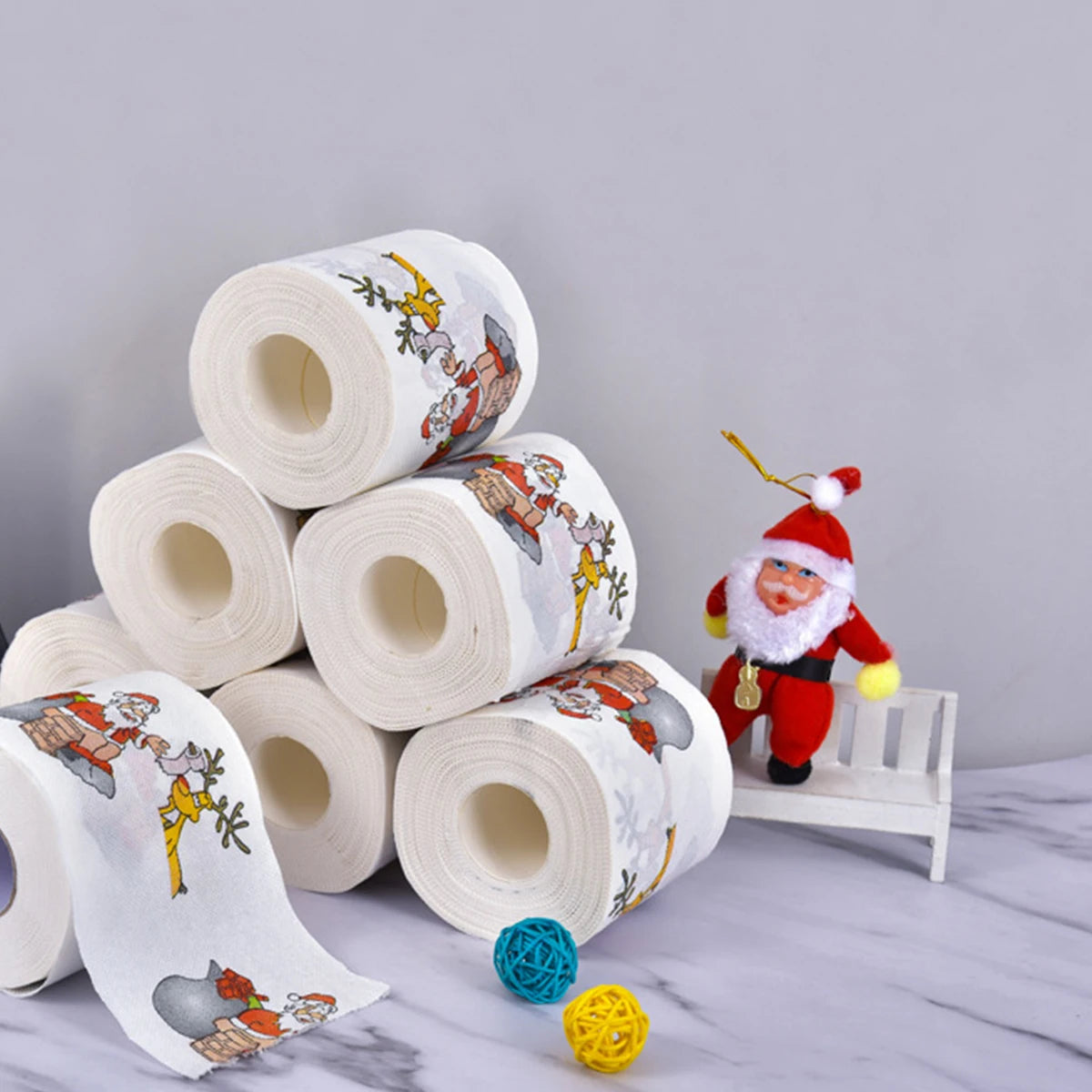 Christmas Santa Claus Bath Toilet Roll Paper Merry Christmas Decoration for Home 2025 Xmas Ornaments Navidad Natal New Year 2026