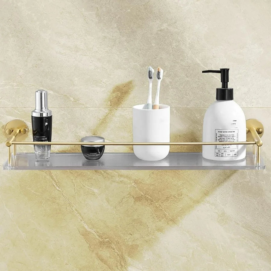 Wall Mounted Shower Caddy with No Drilling Adhesive Bathroom Shelf Organizer for Space Saving Storage in Shower or Toilet Area