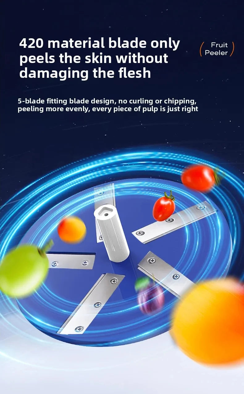 New Automatic Fruit Peeler Machine Wireless Portable for Plum Peach and Grape Fast Easy Home Kitchen Gadget