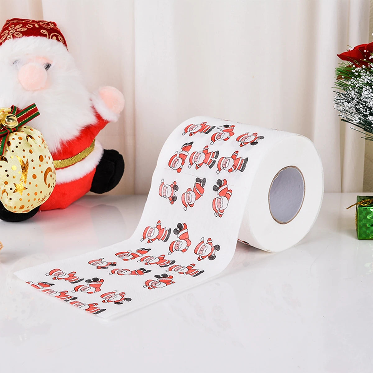 Christmas Santa Claus Bath Toilet Roll Paper Merry Christmas Decoration for Home 2025 Xmas Ornaments Navidad Natal New Year 2026