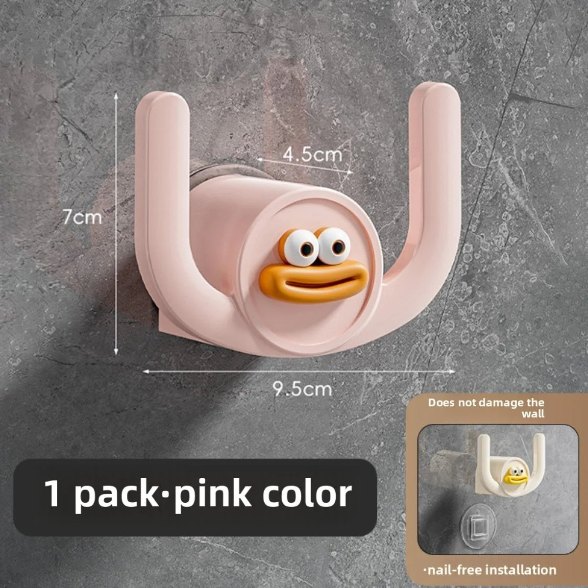 Bathroom Shelves Hanging Slippers Rack Cute Big Mouth No Drill Shoe Organizer Bathroom Wall Mount Multifunctional Storage Shelf