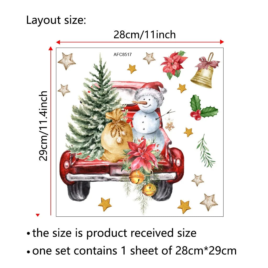 Cartoon Christmas Toilet Stickers Xmas Tree Snowman Santa Claus Stickers Merry Christmas Decor Noel Happy New Year 2026