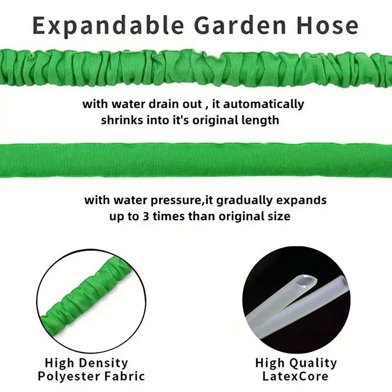 Hose 5m 7.5m 10m 15M Expandable Magic Water  Pipes - Garden Hose with 7 Water Spraying Functions&Water Gun for Home&Car Washing
