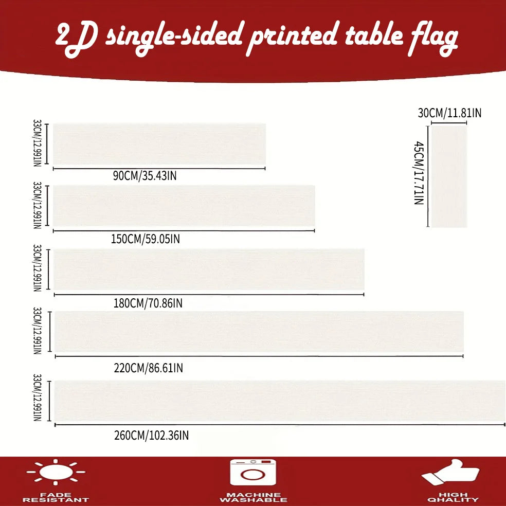 Autumn Table Runner Thanksgiving Halloween Decor Polyester Orange Brown Green Beige Red For Farmhous Table Easy To Clean