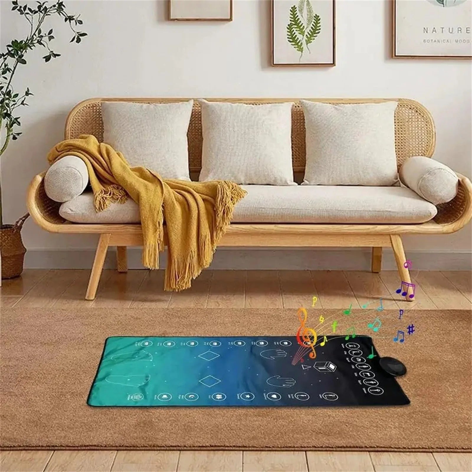 Electronic Music Carpet Music Screen Carpet Keyboard Area Rug Dance Pad Educatinal Toys for Living Room Bedroom Sofa Doormat