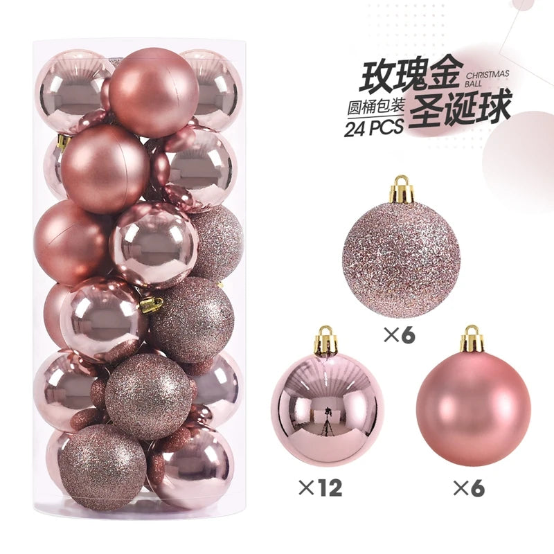 50Pcs Christmas Tree Balls Ornament Xmas Trees Hanging Bauble Pendant 2025 Christmas Decor For Home Navidad 2026 New Year Gifts