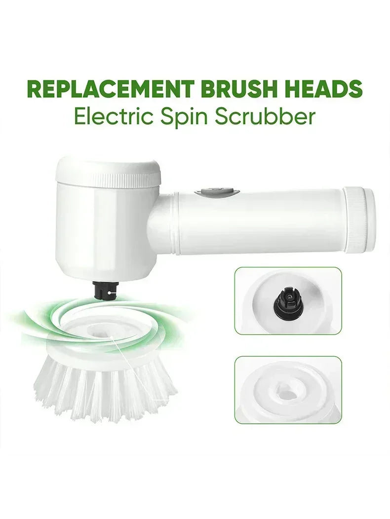 Electric Spin Scrubber 5 in 1 Electric Cleaning Brush Bathroom Cleaning Brush with 5 Replaceable Heads, Handheld Cleaning Brush