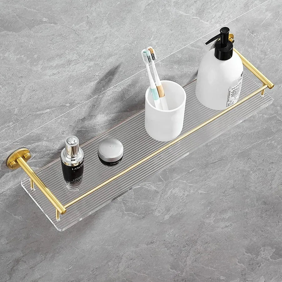 Wall Mounted Shower Caddy with No Drilling Adhesive Bathroom Shelf Organizer for Space Saving Storage in Shower or Toilet Area