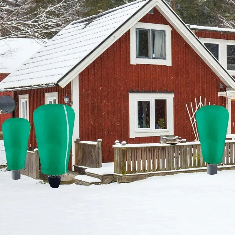 Winter Plant Cover with Drawstring Zip Multi-size Tree Cold Protection Bag Shrub Frost Protecting Bag Plant Against Cold Covers