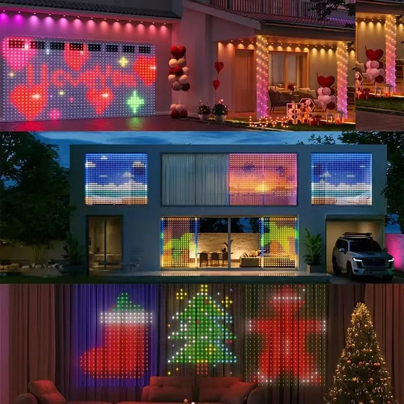 DIY Christmas Party DC5V WS2812 Fairy Lights USB Curtain Led String RGBIC Led String Light Decor Smart Bluetooth APP Control