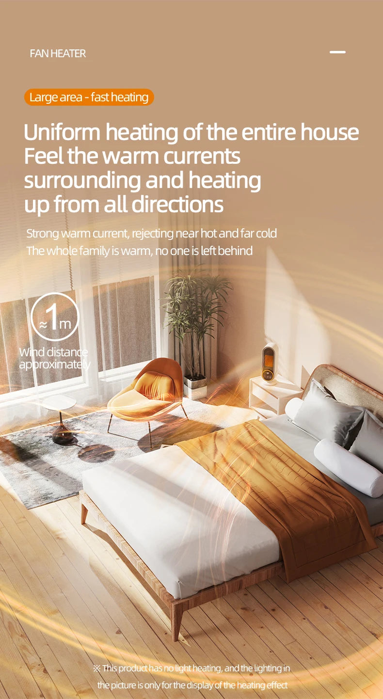 1200W Electric Heater Portable Fan Heaters 220V Room Heater Home Office Desktop Heaters Warmer Machine For Winter Warmer