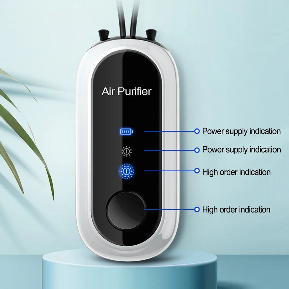 Portable Negative Ion Mini Air Purifier Fresher Hanging Negative Ions Purify Air Machine 780mAh Convenient Purify Air Anywhere