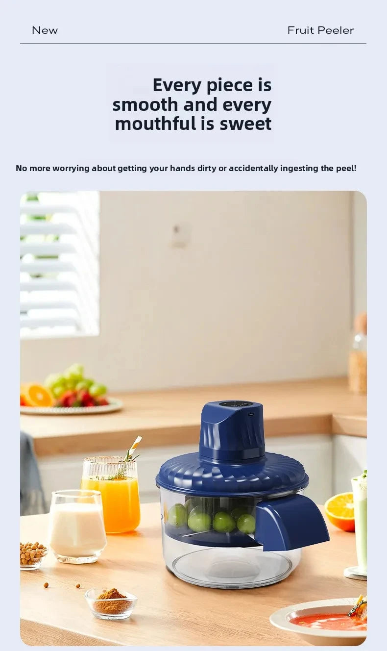 New Automatic Fruit Peeler Machine Wireless Portable for Plum Peach and Grape Fast Easy Home Kitchen Gadget
