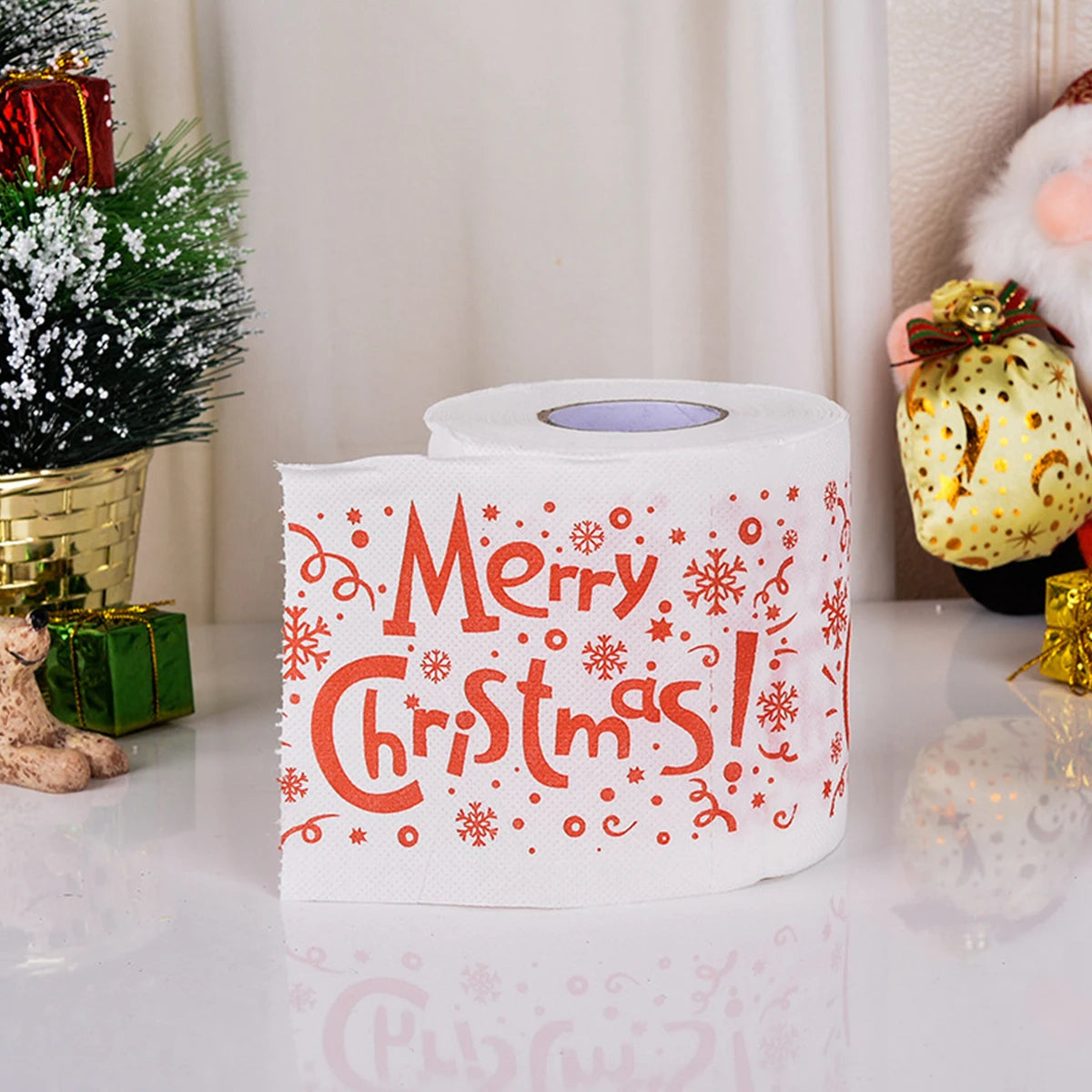 Christmas Santa Claus Bath Toilet Roll Paper Merry Christmas Decoration for Home 2025 Xmas Ornaments Navidad Natal New Year 2026