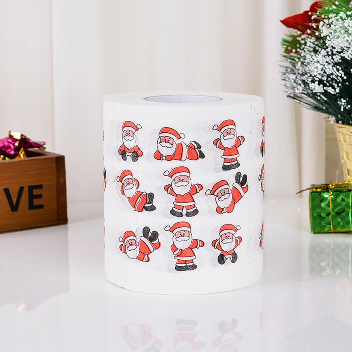 Christmas Santa Claus Bath Toilet Roll Paper Merry Christmas Decoration for Home 2025 Xmas Ornaments Navidad Natal New Year 2026