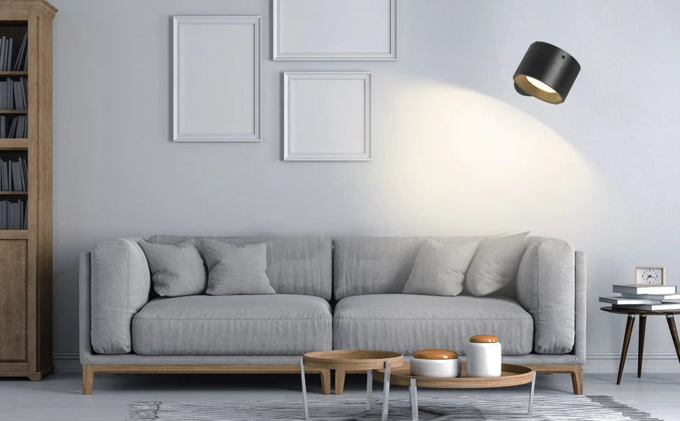 Led 2 in 1 Wall Lights Touch Control 2000mah Battery Usb Recharge 360° Rotatable Wireless Portable  Bedroom Reading Night Lamp