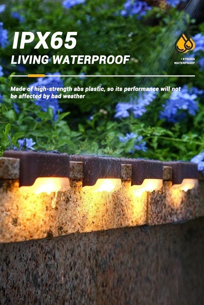 1/4/8/12/pcs Solar LED Lights Outdoor Garden Light Deck Lamp Solar Stairs Light Waterproof Solar Step Lamp Patio Garden Decor