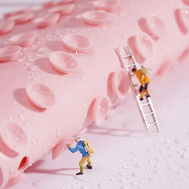 Silicone Rub Back Brush Bathroom Non-slip Wash Foot Pad Massage Shower Mat with Sucker Bath Massage Foot Exfoliating Brush Pad