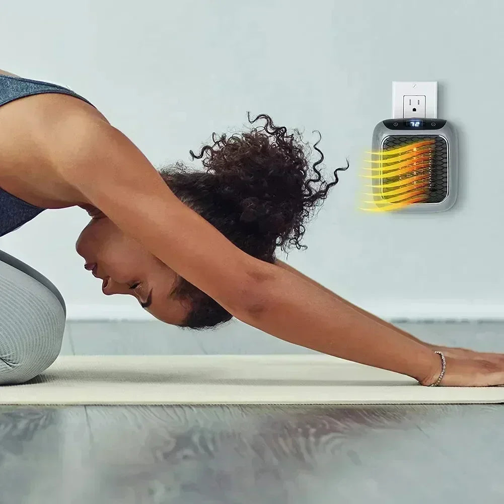 800W Mini Heater for Home Small Bathroom Heating Fans Wall Mounted PTC Ceramic Electric Heater with Remote Control Household