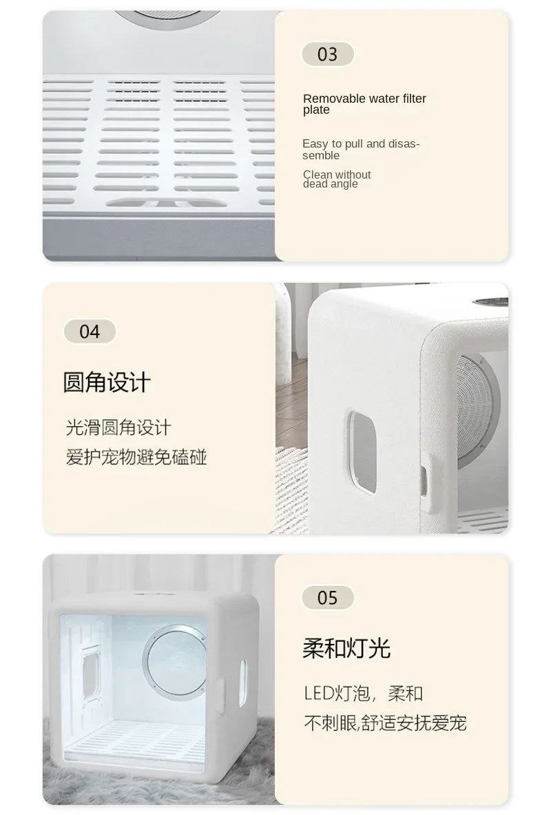 Smart Pet Drying Box, Automatic Temperature Control Dryer, Water Sterilization, Anti Cold, Beauty Equipment, Cats and Dogs