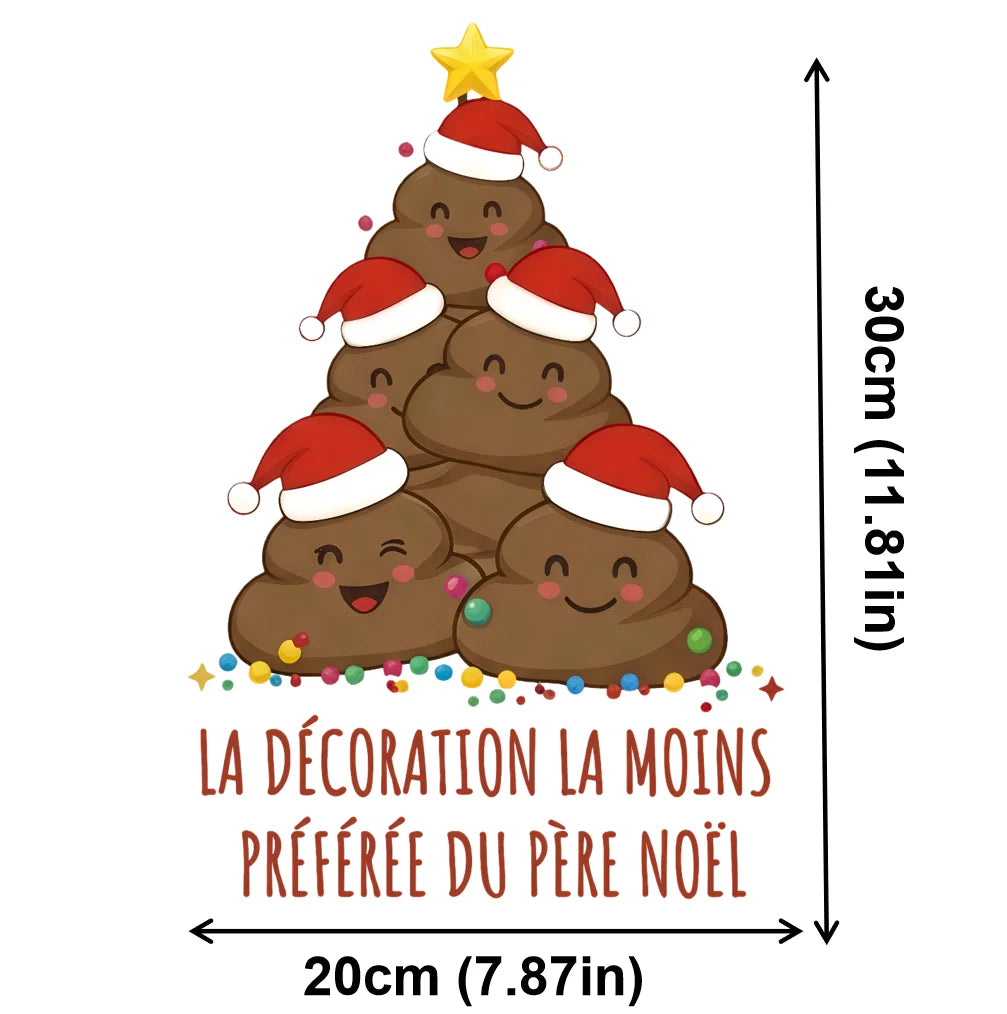 Self-adhesive waterproof stickers poof tree bathroom decoration Christmas toilet lid easy to install/remove