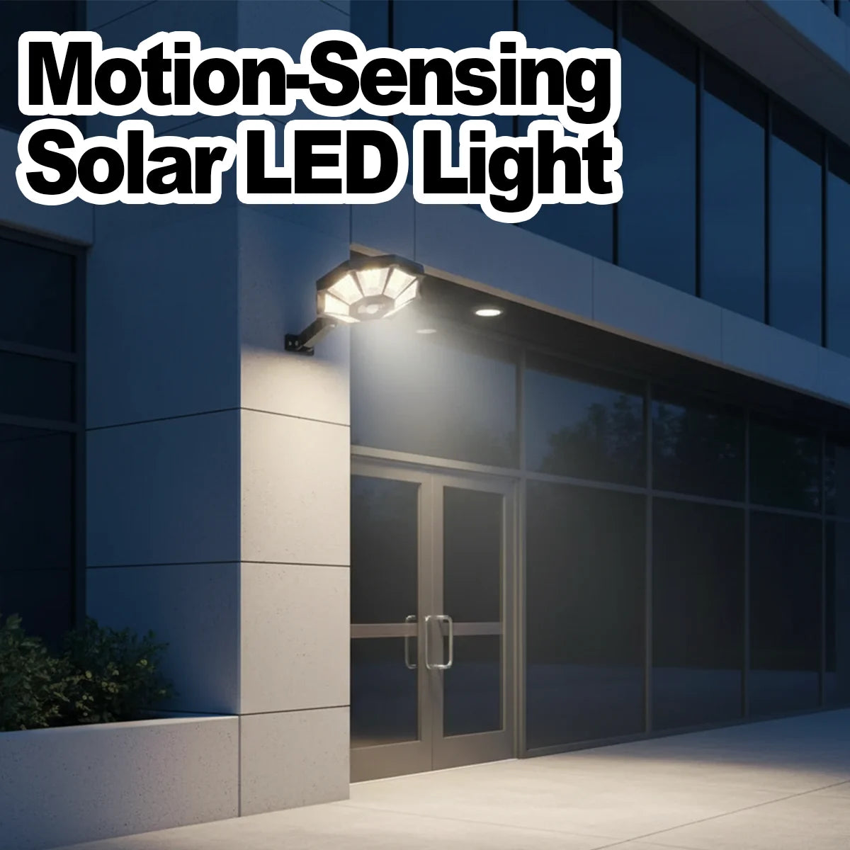 Solar Lights Outdoor Motion Sensor Lamp Powered Flood Outside Security Fence Wall Spotlights For Yard Pool Led Waterproof Garden