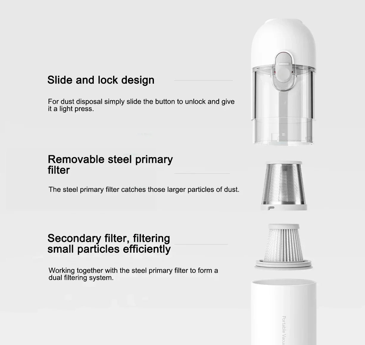 Handheld Portable Vacuum Cleaner For Home 13000PA Cyclone Suction
