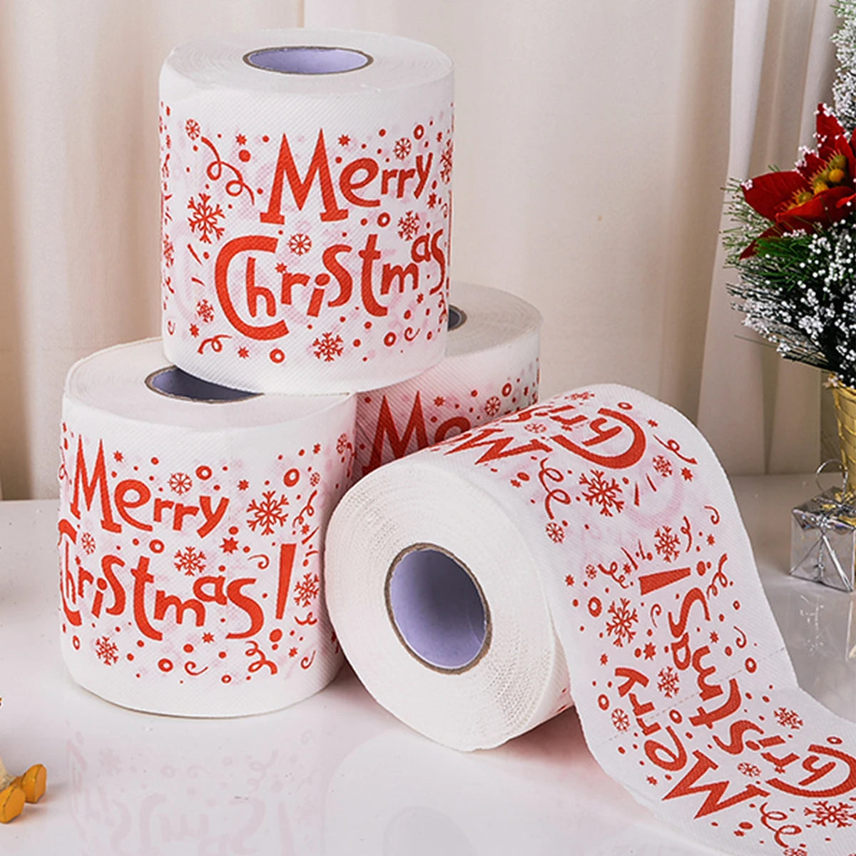 Christmas Santa Claus Bath Toilet Roll Paper Merry Christmas Decoration for Home 2025 Xmas Ornaments Navidad Natal New Year 2026