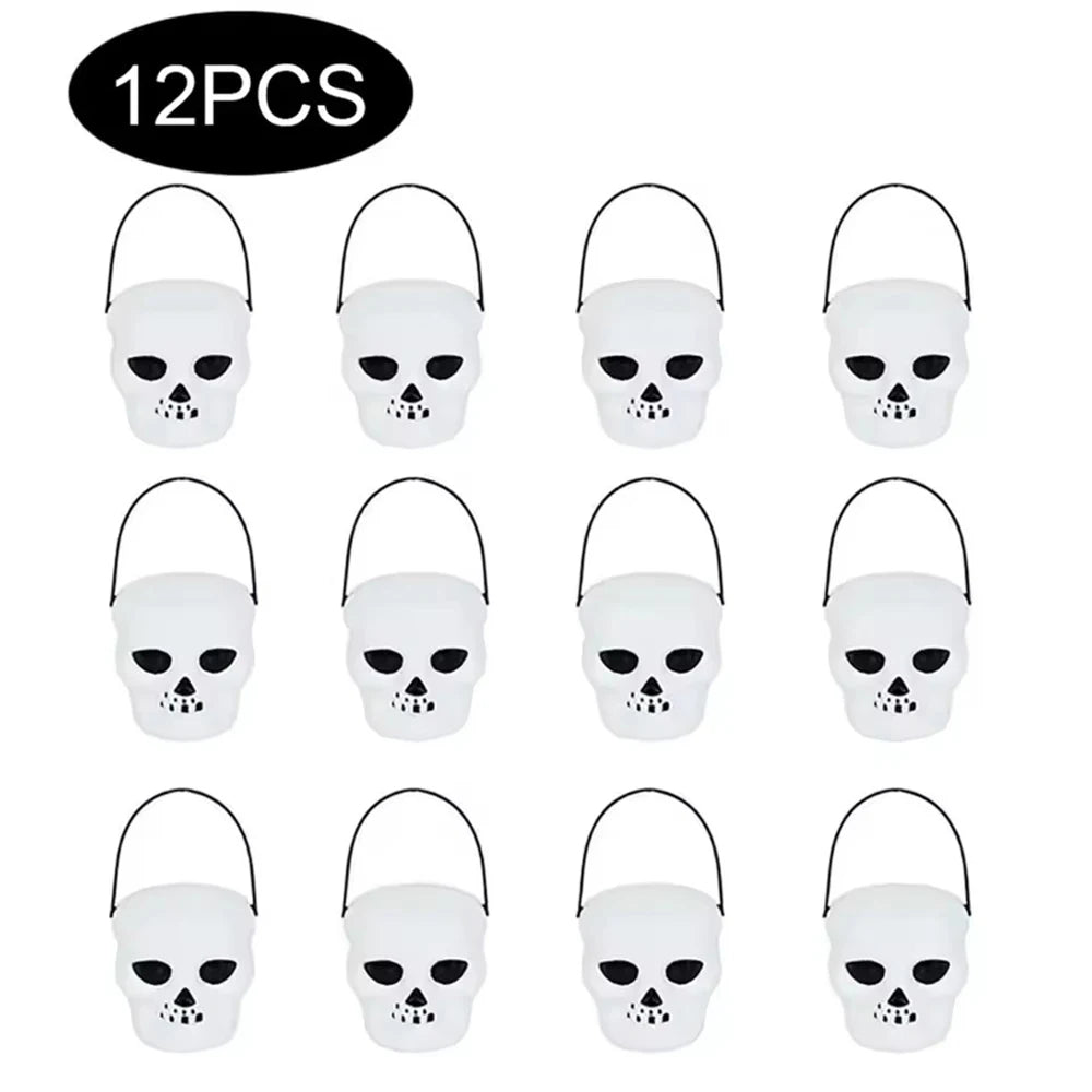 Mini Black Plastic Witches Cauldron,Halloween Witch Cauldron Decoration Pumpkin Treat Bucket,Candy Basket,Trick Or Treat