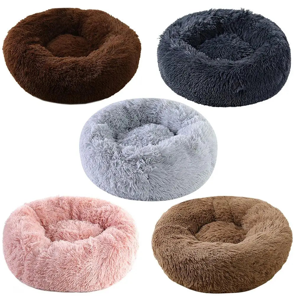 Home Plush Pet Nest Winter Cat Nest Dog Nest Warm Detachable and Washable Round Cat Nest Pet Bed Seasonal Universal Decoration