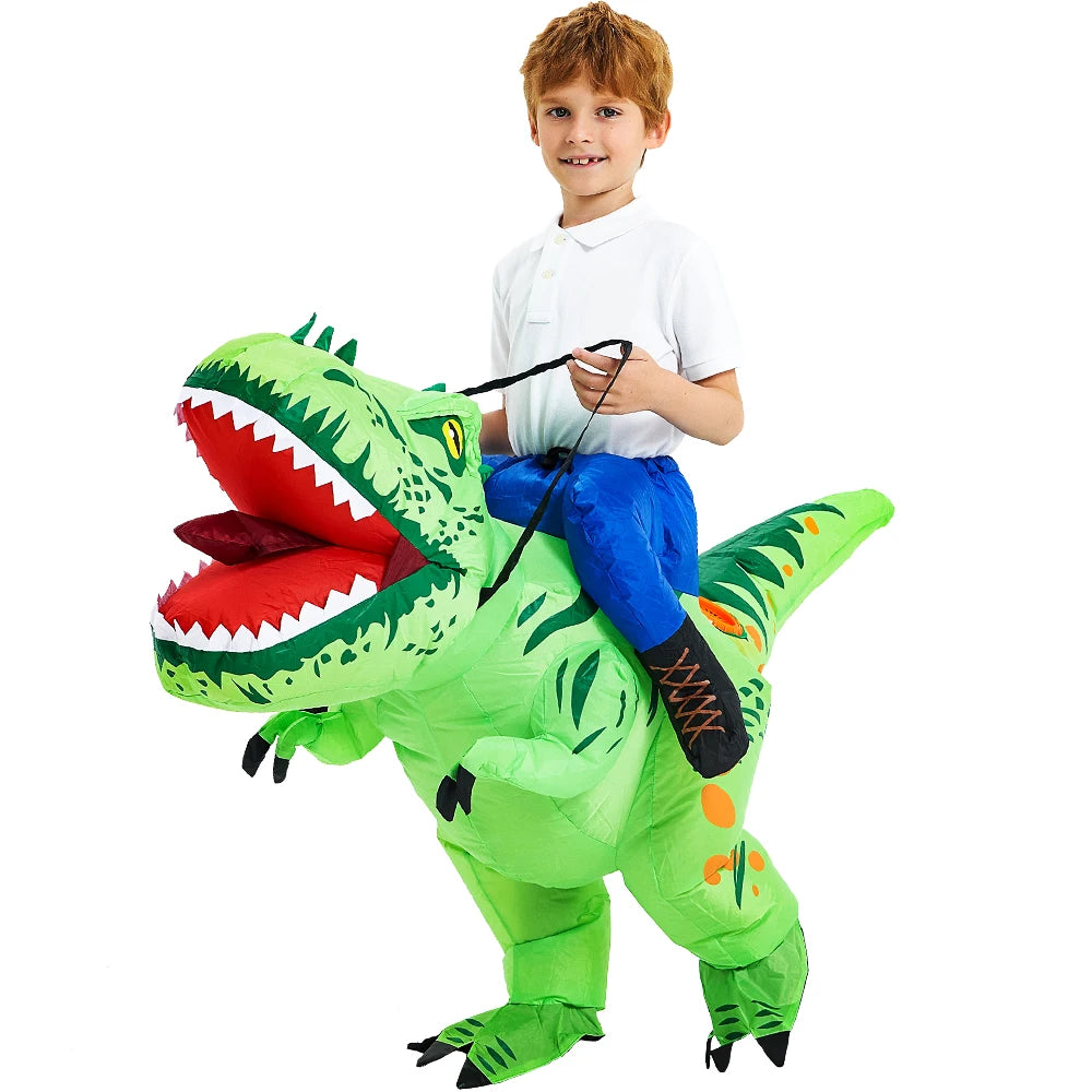 Kids Child Dinosaur Inflatable Costume Anime Purim Halloween Christmas Party Cosplay Costumes Dress Suits for Boys Girls