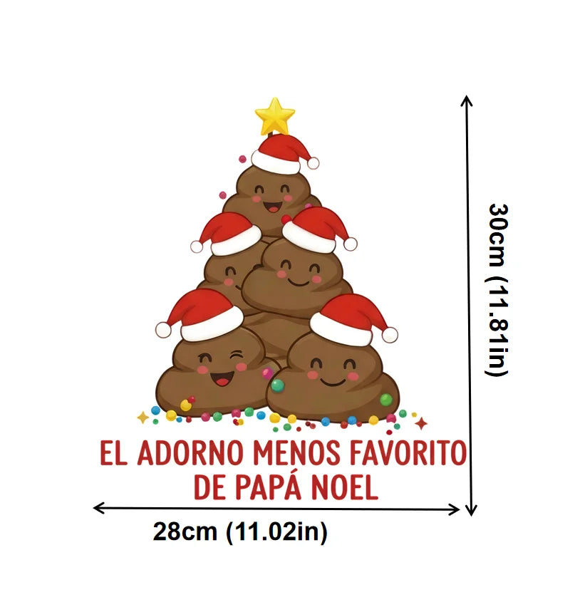 Self-adhesive waterproof stickers poof tree bathroom decoration Christmas toilet lid easy to install/remove