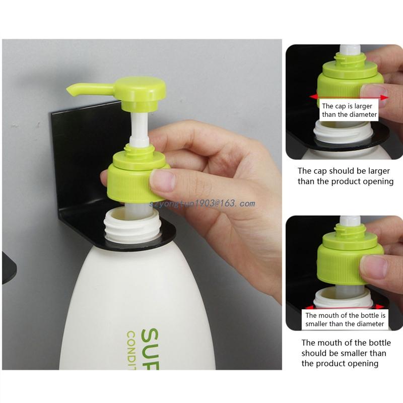 Hanger Wall Sticker Shower Gel Bottle Holder Shampoo Hand Soap Hook Holder Liquid Soap Holder for Kitchen Bathroom