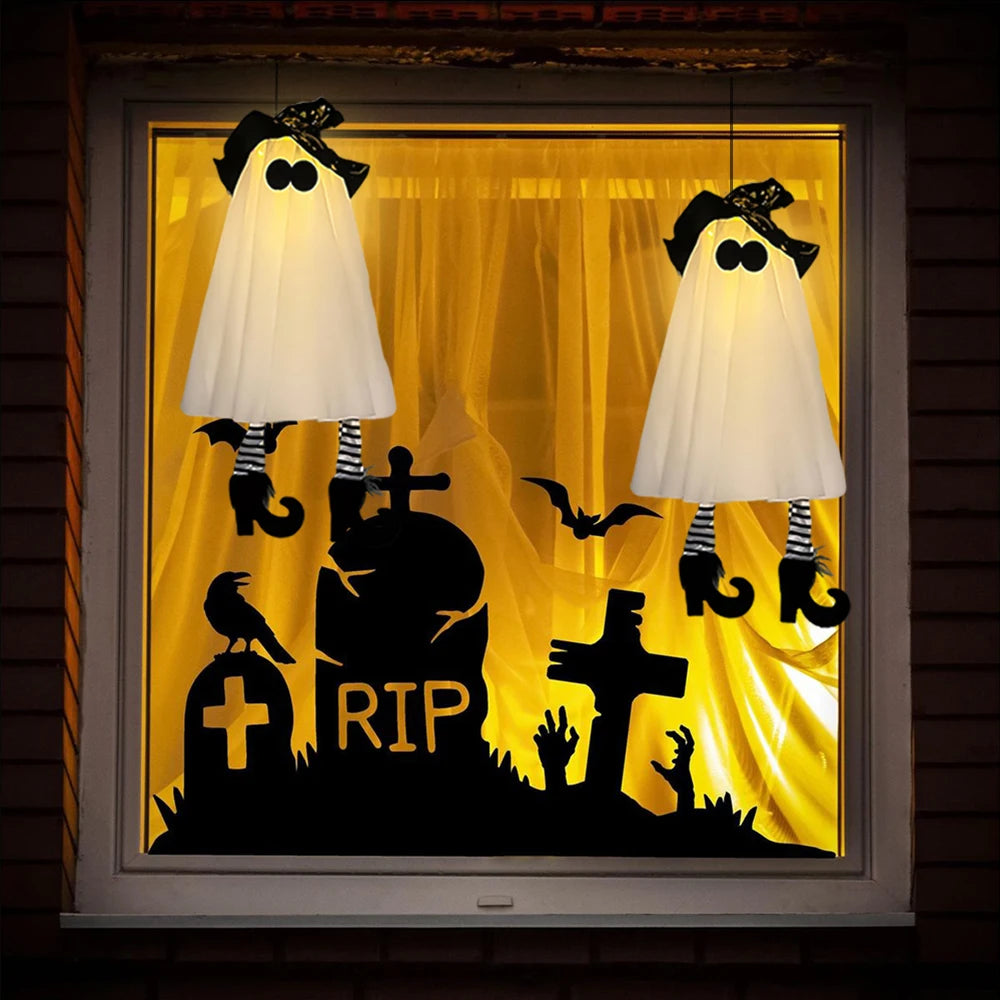 Halloween decoration LED Light Up Witch Ghost for Party Home Indoor Outdoor Yard halloween Decor Scary Hanging Ornaments Gift